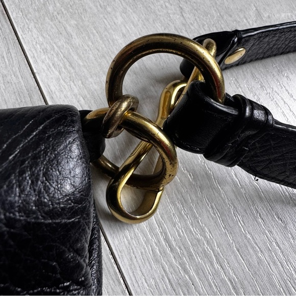 Coach Madison F1120-17016 Pebbled Leather Hobo Drawstring Bucket Purse Bag - Picture 7 of 13